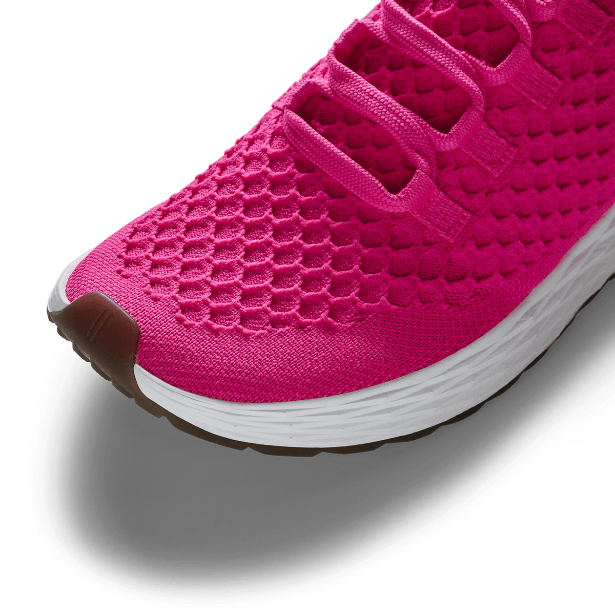 Women's Neon Pink White Allday Knit Shoes
