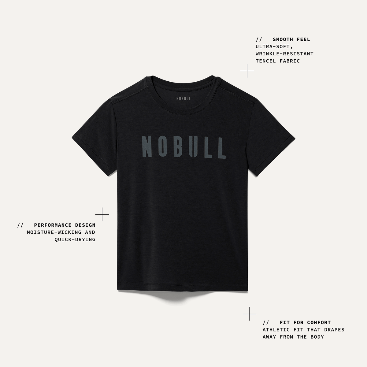 Women's Black NOBULL Tee
