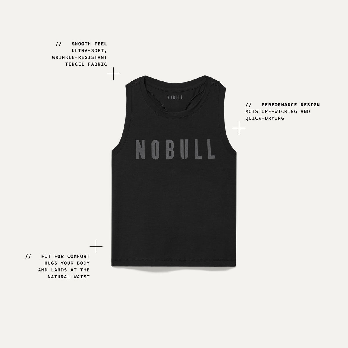 Women's White NOBULL Fitted Tank Top
