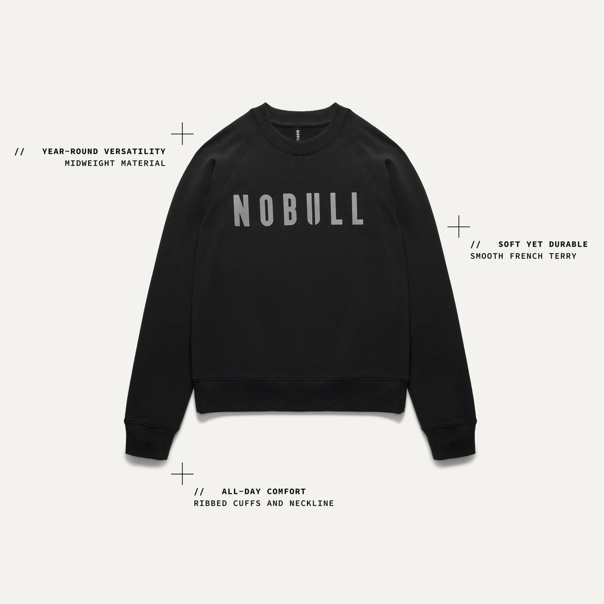 Women's Light Grey Heather NOBULL Crew