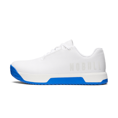 Men's White Royal Blue Outwork Edge Shoes