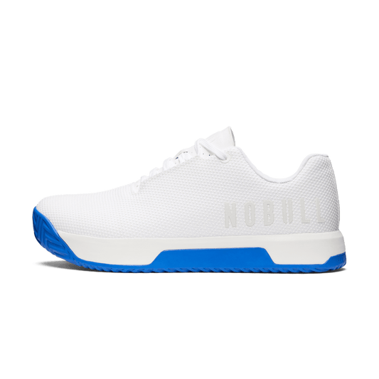 Men's White Royal Blue Outwork Edge Shoes