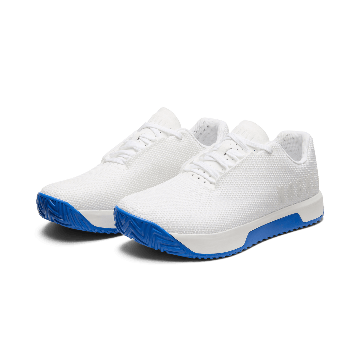 Men's White Royal Blue Outwork Edge Shoes