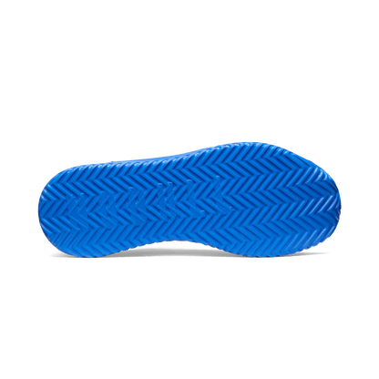 Men's White Royal Blue Outwork Edge Shoes