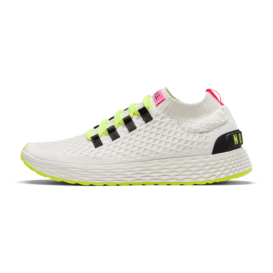 Men's Classic White Yellow Alert Allday Knit Shoes