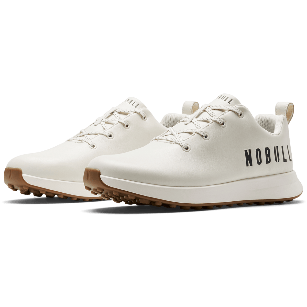 Men's White Leather Golf Shoes