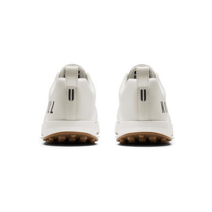 Men's White Leather Golf Shoes