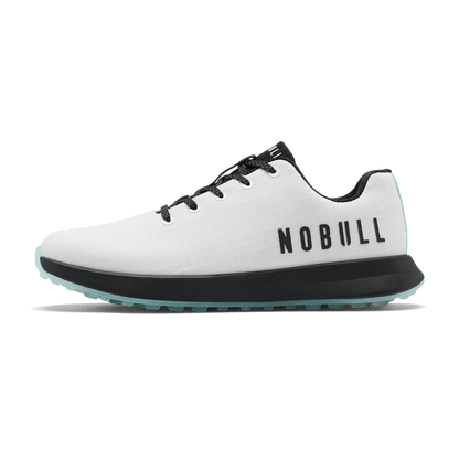 Men's Classic White Turquoise Ripstop Golf Shoes