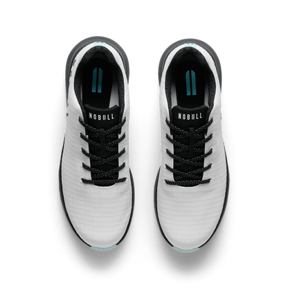 Men's Classic White Turquoise Ripstop Golf Shoes