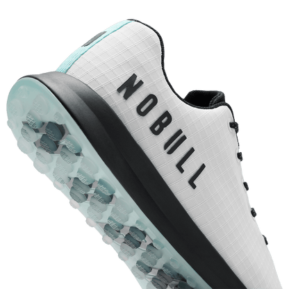 Men's Classic White Turquoise Ripstop Golf Shoes