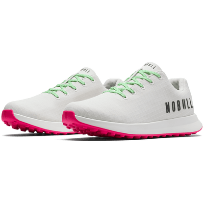 Men's Classic White Pink Glo Ripstop Golf Shoes