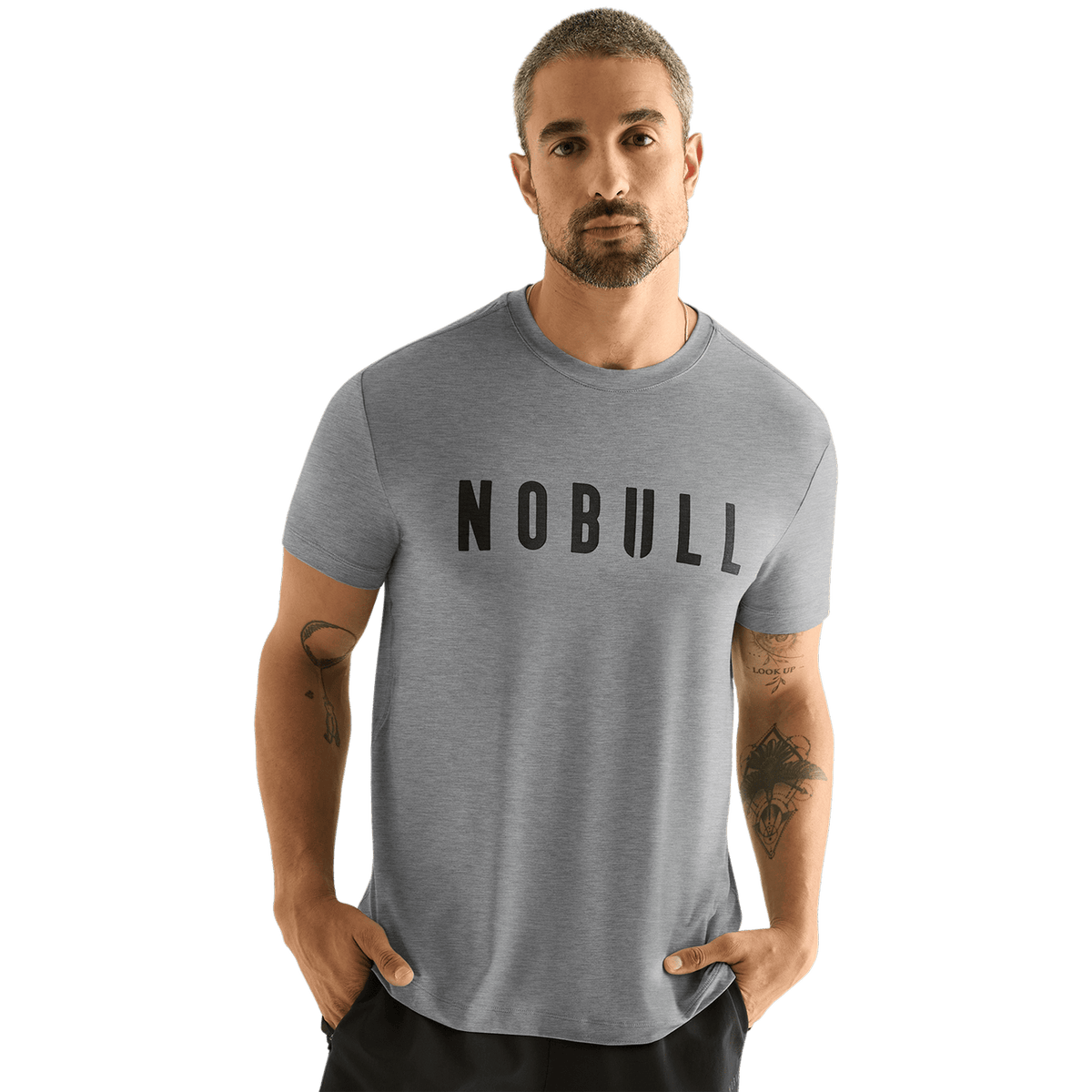 Men's Heather Gray NOBULL Tee