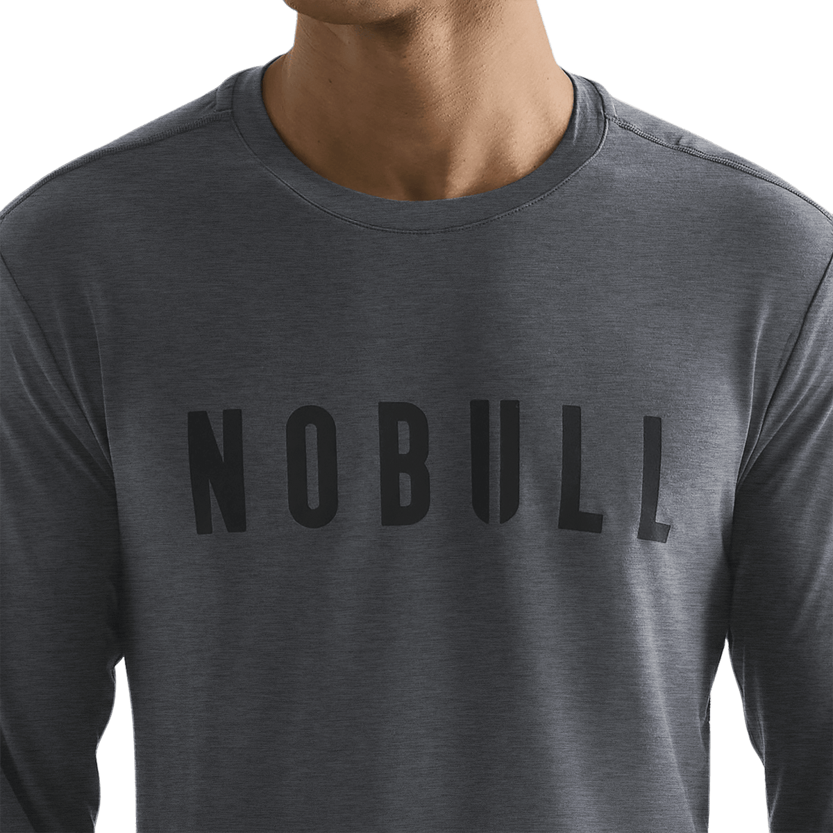 Men's Charcoal Heather NOBULL Long Sleeve Tee