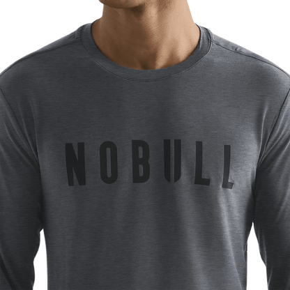 Men's Charcoal Heather NOBULL Long Sleeve Tee