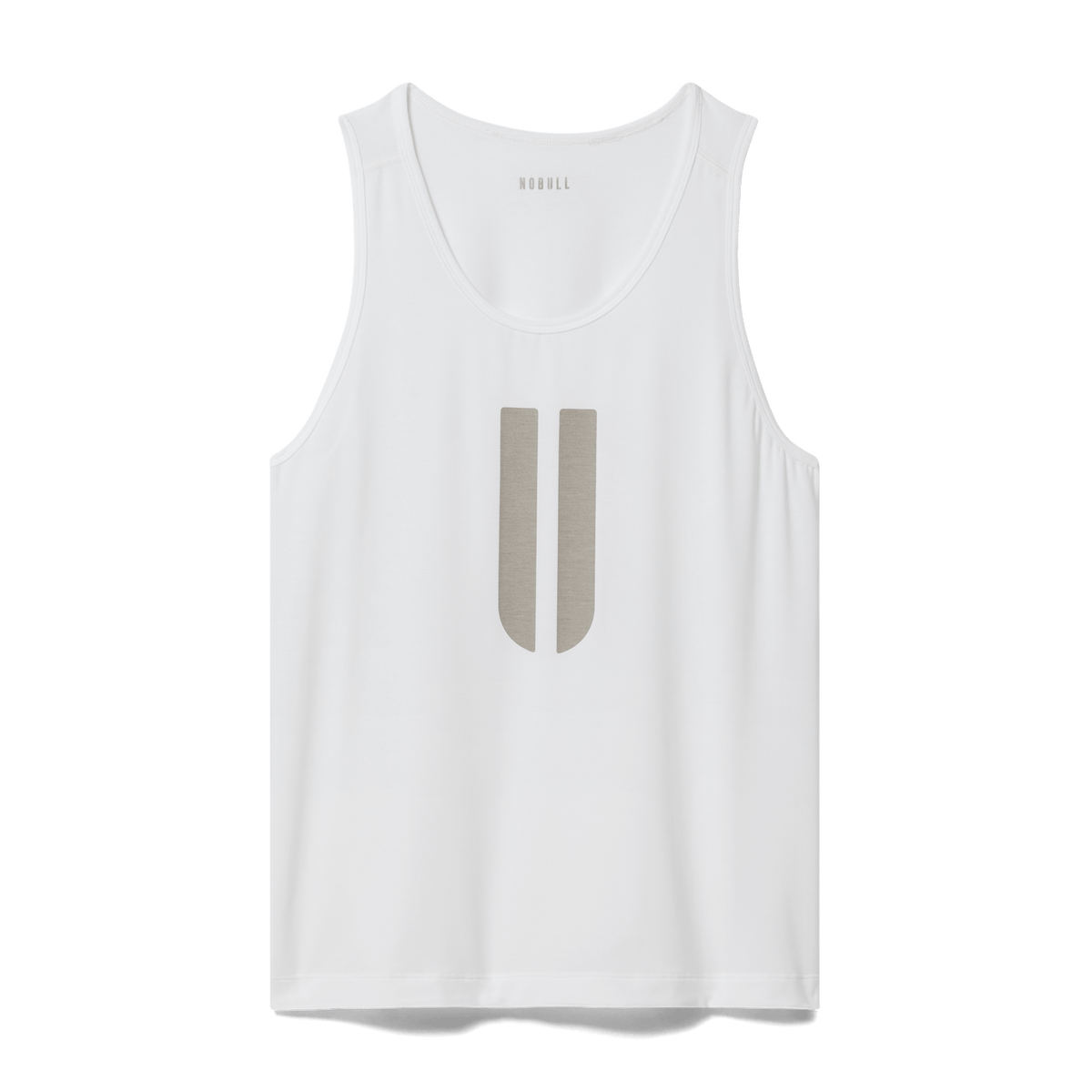 Men's White U Tank Top