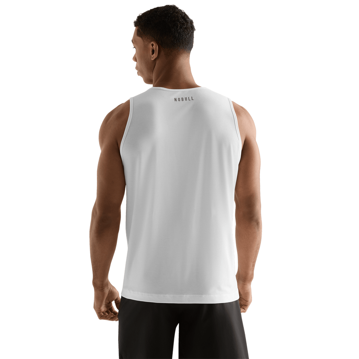 Men's White U Tank Top