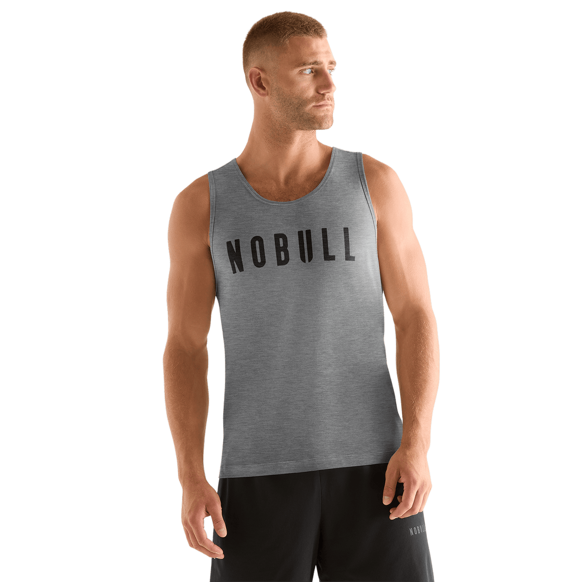 Men's Heather Grey NOBULL Tank Top