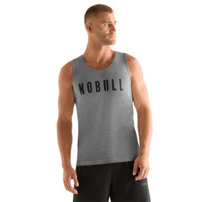 Men's Heather Grey NOBULL Tank Top