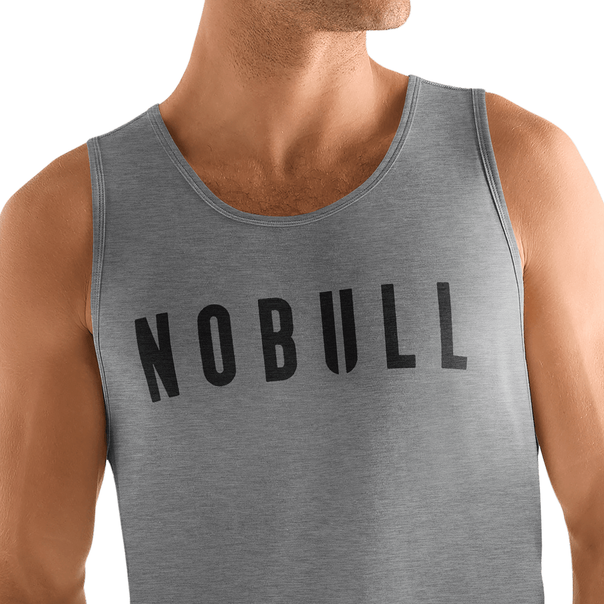 Men's Heather Grey NOBULL Tank Top