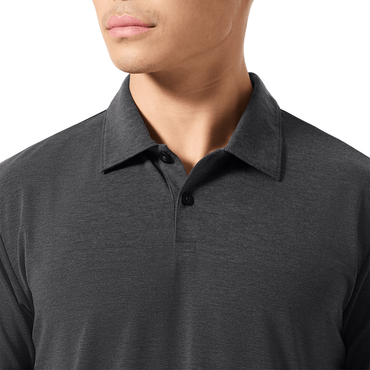 Men's Charcoal Heather Adapt Polo  X Public Rec