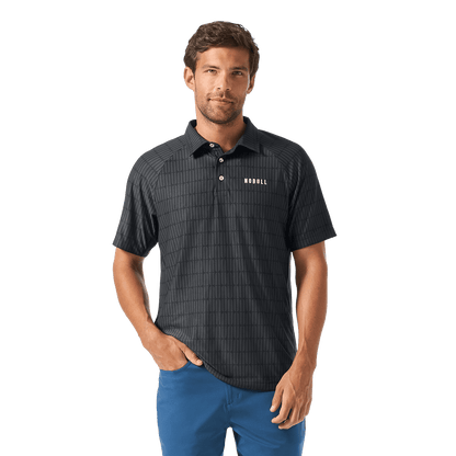 Men's Black U Repeat All Fore It Polo  X Public Rec
