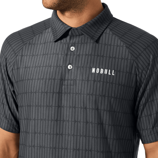 Men's Black U Repeat All Fore It Polo  X Public Rec