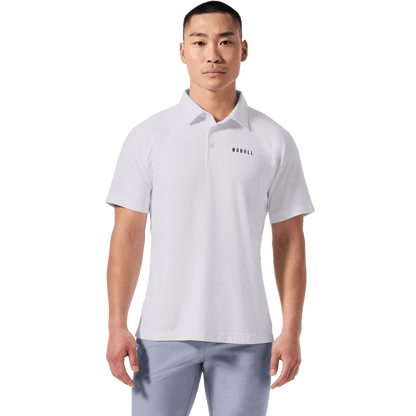 Men's White All Fore It Polo  X Public Rec