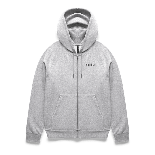 Men's Grey Heather NOBULL Full Zip Hoodie