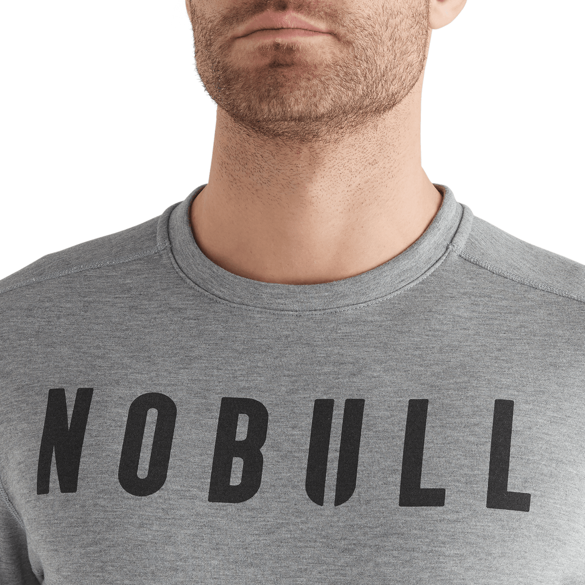 Men's Heather Gray NOBULL Crew Sweatshirt