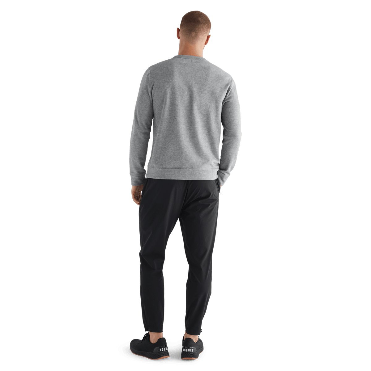Men's Heather Gray NOBULL Crew Sweatshirt