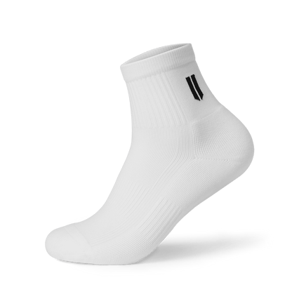 White Quarter Crew Performance Sock