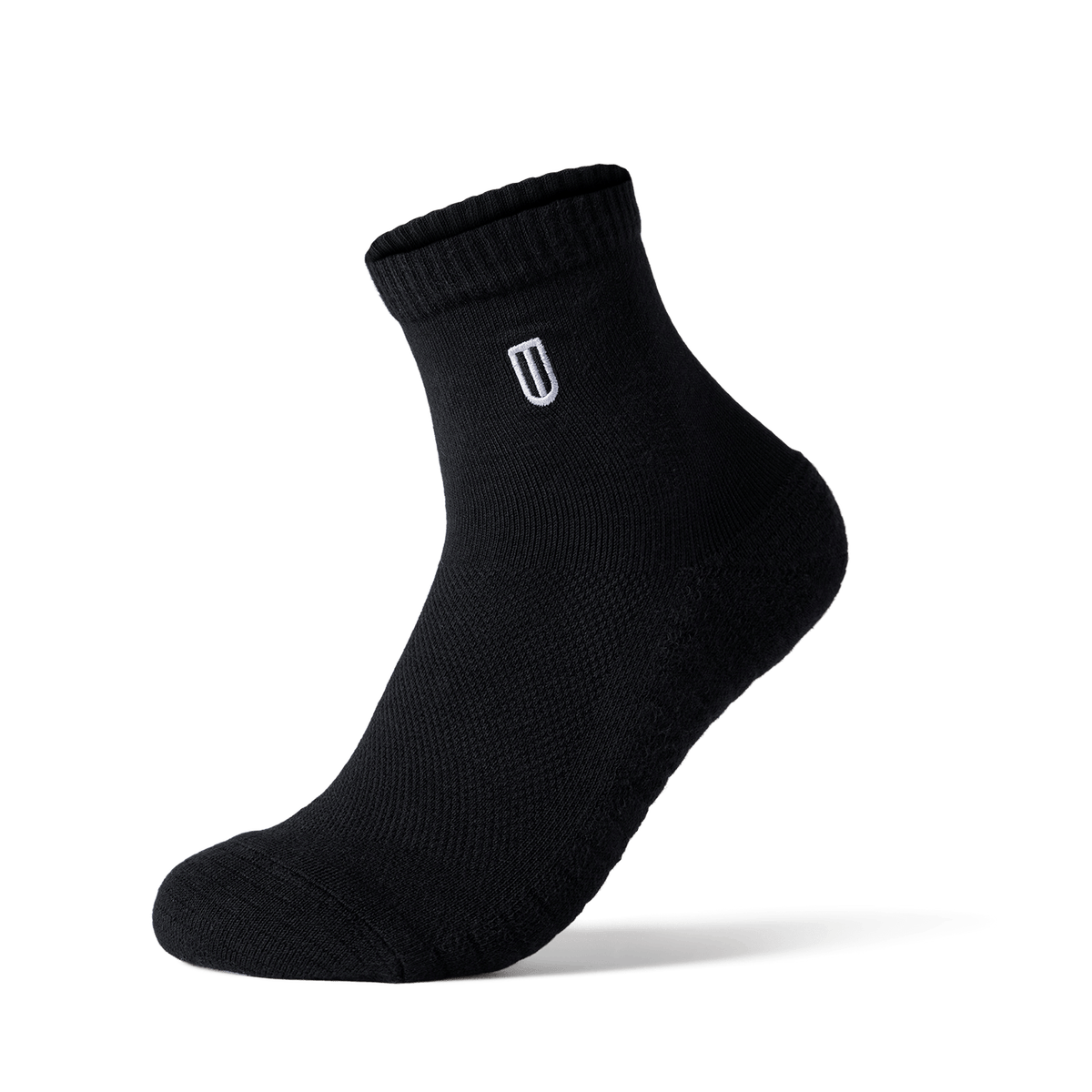 Black Everyday Quarter Crew Sock