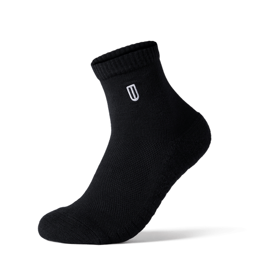 Black Everyday Quarter Crew Sock