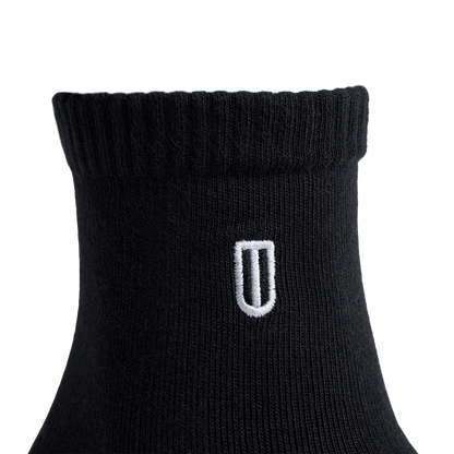 Black Everyday Quarter Crew Sock