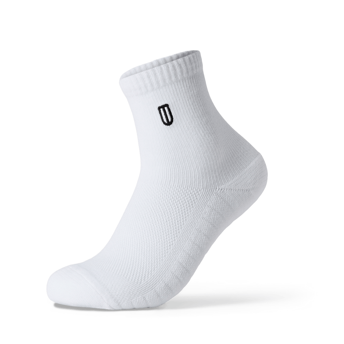 White Everyday Quarter Crew Sock