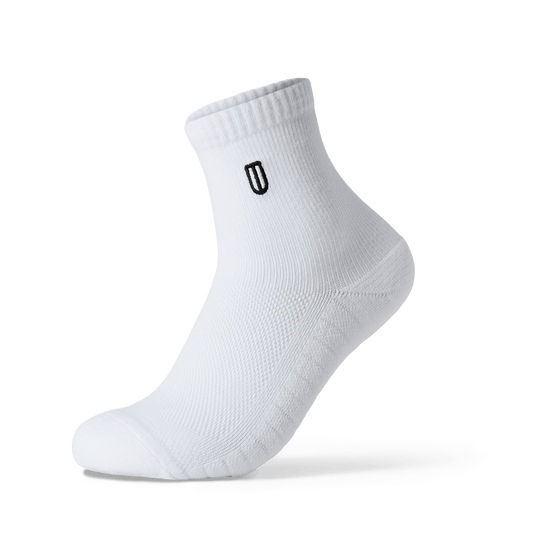 White Everyday Quarter Crew Sock