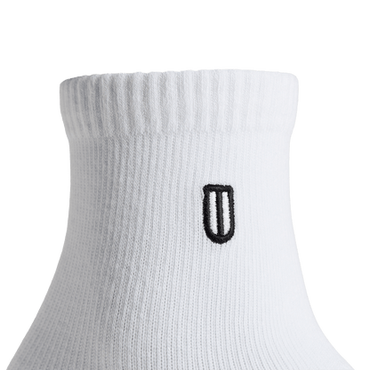White Everyday Quarter Crew Sock