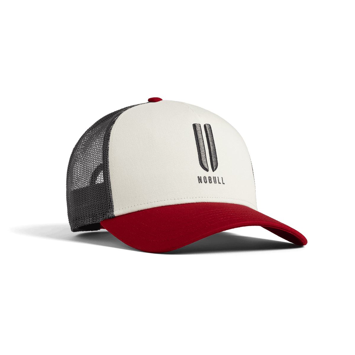 Mineral White Equestrian Red U NOBULL Trucker Hat