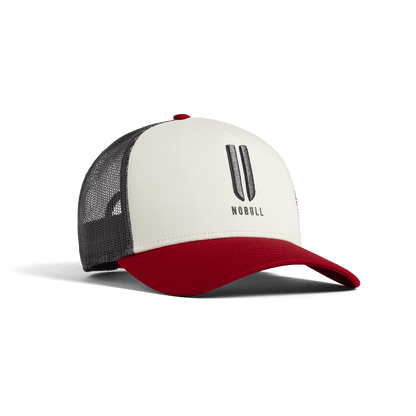 Mineral White Equestrian Red U NOBULL Trucker Hat