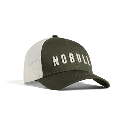 Shadow Olive Mineral White NOBULL Low Profile Trucker Hat