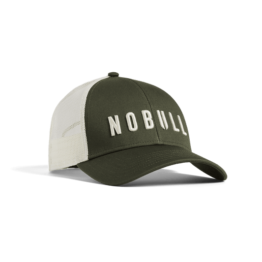 Shadow Olive Mineral White NOBULL Low Profile Trucker Hat