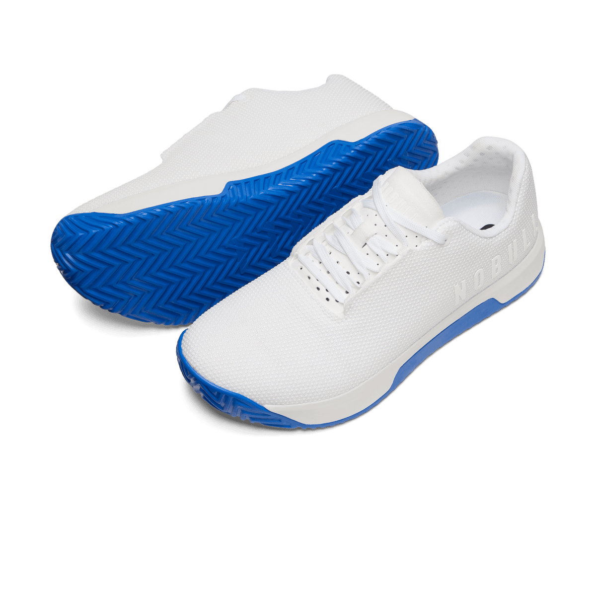 Women's White Royal Blue Outwork Edge Shoes