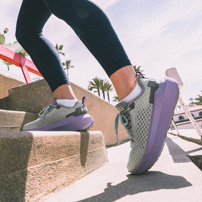 Women's Light Gray Purple Rose Journey 2 Shoes