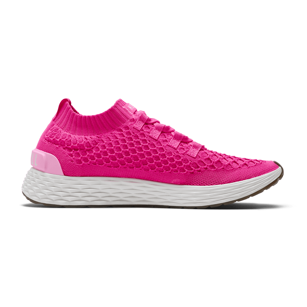Women's Neon Pink White Allday Knit Shoes