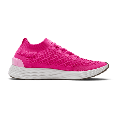 Women's Neon Pink White Allday Knit Shoes