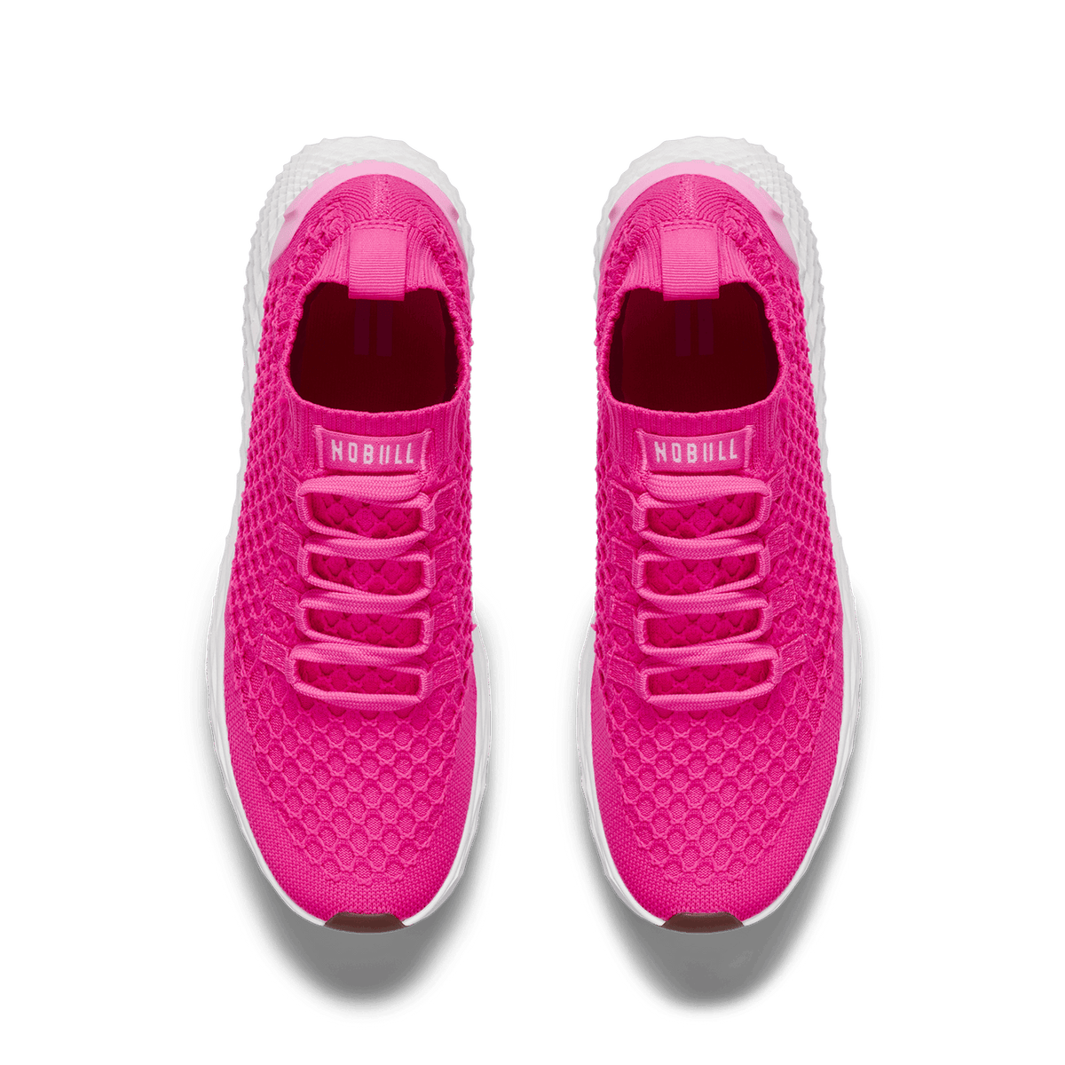 Women's Neon Pink White Allday Knit Shoes