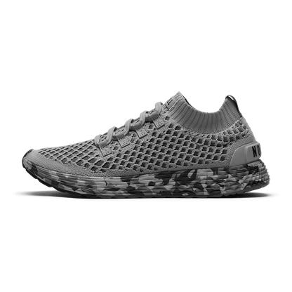 Women's Gray Jungle Camo Allday Knit Shoes