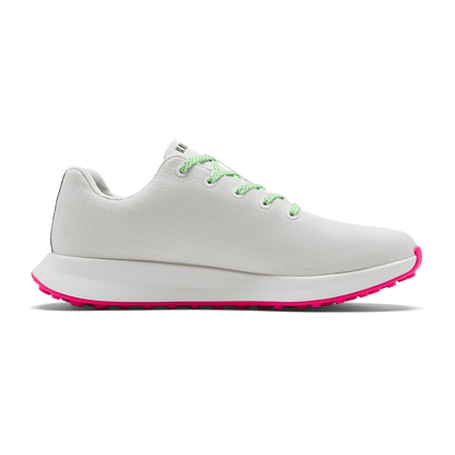 Women's Classic White Pink Glo Ripstop Golf Shoes