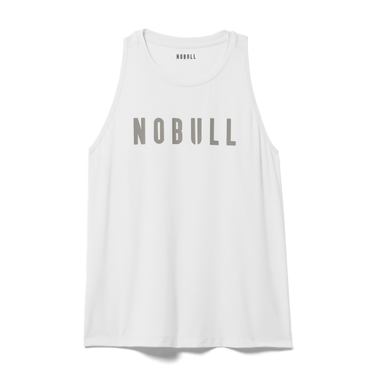Women's White NOBULL High-Neck Tank Top