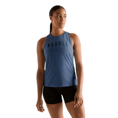 WOMEN'S NOBULL HIGH-NECK TANK | COASTAL BLUE